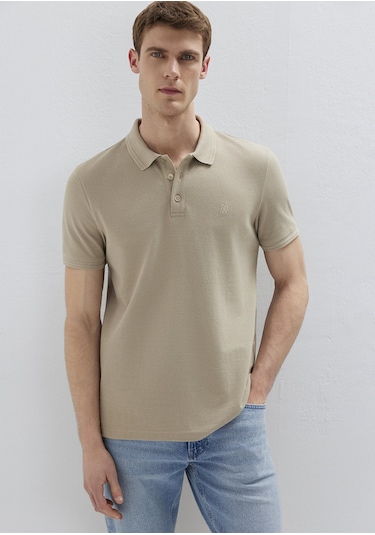 Mavi - Bej Polo Tişört 064946-80697