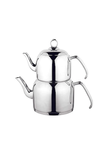 Özkent K-310 Menekşe Mega Büyük Aile Boy Çelik Saplı Çaydanlık