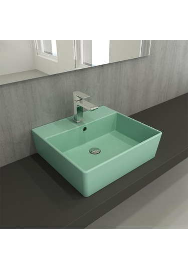 Bocchi Milano Lavabo 50 CM Mat Mint Yeşil 1216-033-0126
