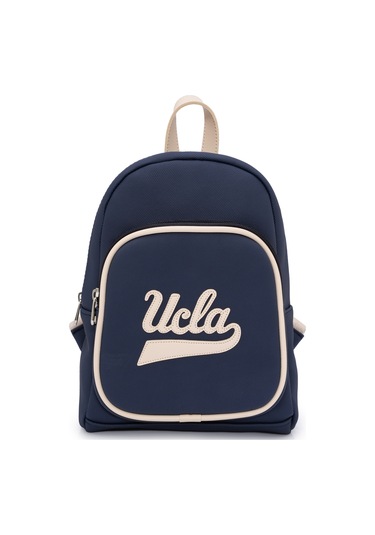 Zoe Lacivert Suni Deri Midi Sırt Çantası - Kadın Çanta Lacivert