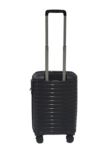 Oleets Kabin Boy Polipropilen Süper Esnek Kırılmaz Tekerlekli Valiz-bavul Siyah