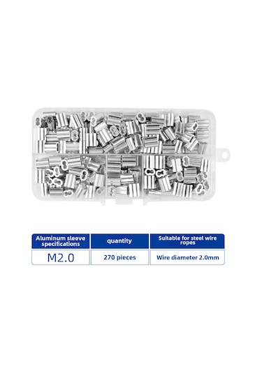 Kosona Deniz Balıkçılığı İçin 8-şekilli Alüminyum Korumalı Tel Teli Pres Makinesi, Alüminyum Klemme Bağlama Ve Kesme Aleti M2.0规格, 270 Adet/kutu