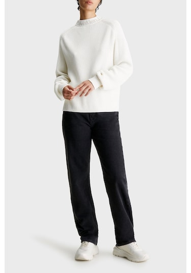 Calvin Klein Kadın Kazak Beyaz