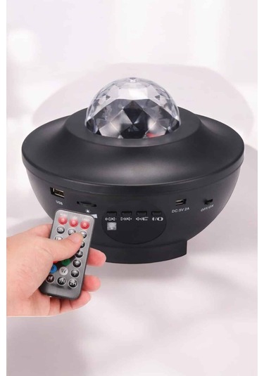 Çocuklara Özel Şarjlı Bluetooth Hoparlör Parti Led Lambası Yıldızlı Projeksiyon