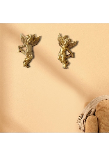 Suntek Magideal 1 Çift Melek Melek Heykeli Duvar Asılı Melek Figürü