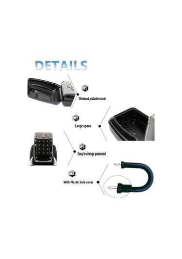 Fastbuy Challenger Anahtarsız Şifreli Kilit Kutusu, Toz Geçirmez Yağmura Dayanıklı, Gri Duvar Dekorasyonu, Modern Güvenlik Gri