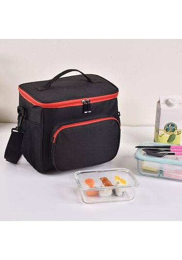 Soğutucu Çanta, Öğle Yemeği Kutusu, Ayarlanabilir Omuz Askılı Yalıtımlı Öğle Yemeği Çantası, Okul, Ofis, Plaj, Piknik, Seyahat İçin Taşınabilir Su Geçirmez Öğle Yemeği Çantası Çok Renkli