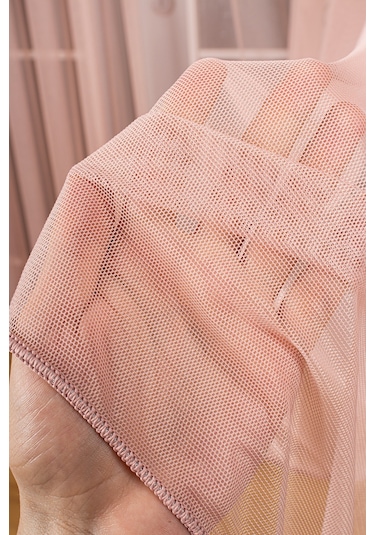 Pudra Grek Tül Perde Petek Zemin