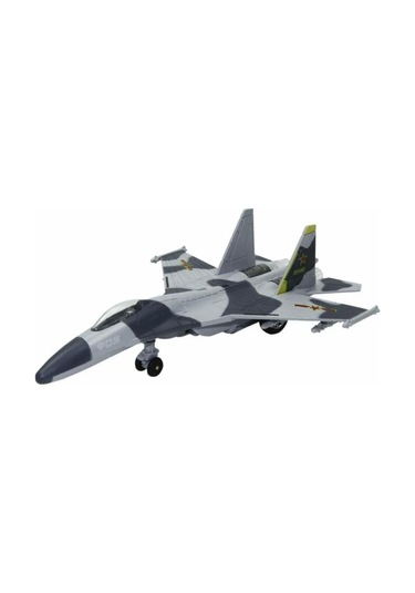 Hw777-17 - Çek Bırak Metal Uçak Sesli Işıklı - Gri