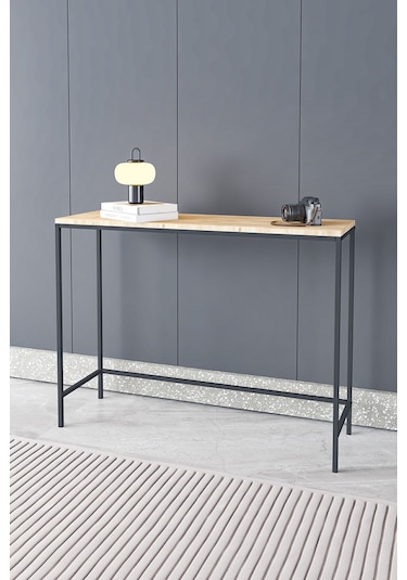 Canvas Meşe Metal Dresuar Siyah
