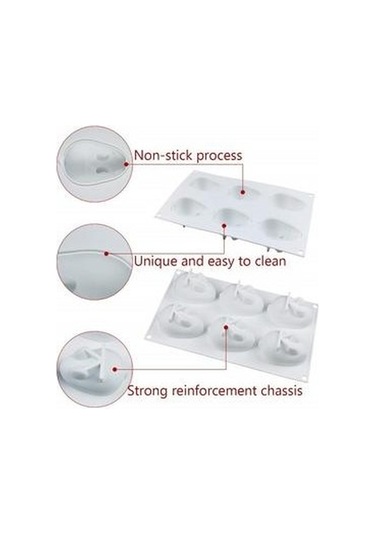 Soulader Paskalya Tavşanı 3d Silikon Kek Kalıbı - Jöle, Çikolata Ve Dondurma Yapımı İçin Dekoratif Musu Tatlı Kalıpları Profesyonel Pişirme Ve Şekillendirme Araçları Beyaz