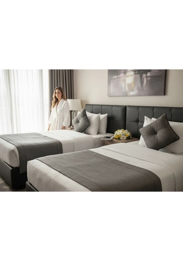 Lumira Çizgili Pamuk Nevresim Takımı Tek Kişilik Premium 83 Tel Otel Serisi 160x230 Beyaz