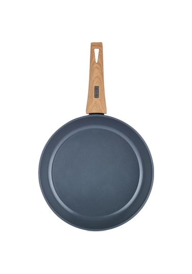 Schafer Seramik Tava 24 Cm Yanmaz Yapışmaz Yüzey Cam Kapaklı Siyah