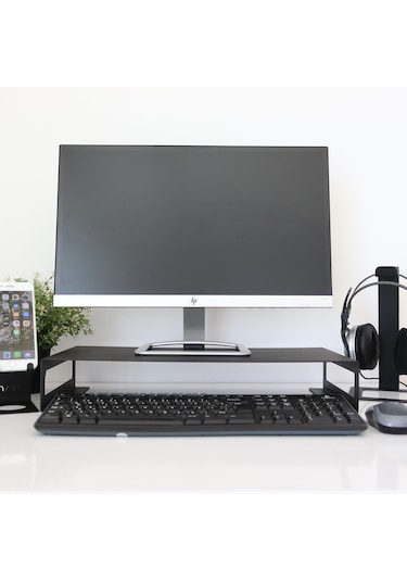 Hansdo SMS1BL Metal Monitör Standı Yükseltici Siyah