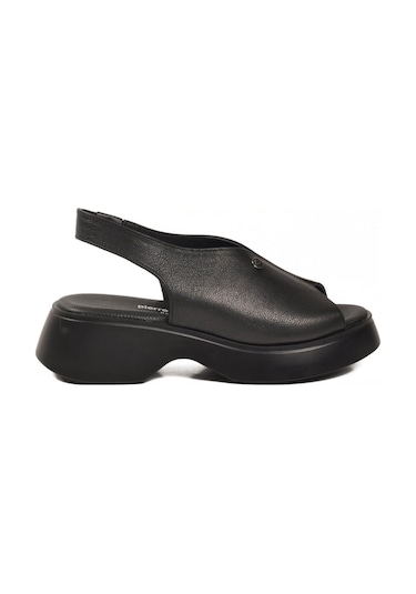Pierre Cardin Siyah Kadın Günlük Topuklu Sandalet Pc-7390 Z Siyah