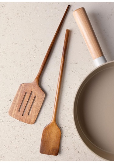 The Mia Natura Akasya Delikli Spatula 35x8 Cm