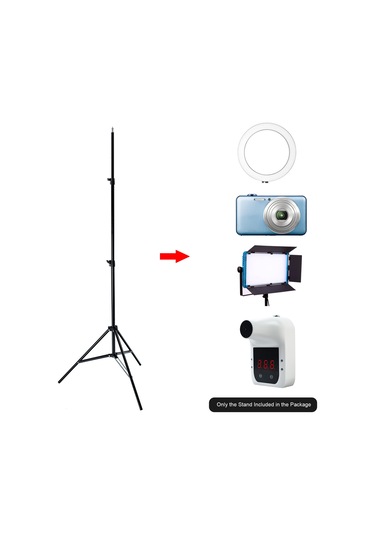 Kangvka Sıcaklık Ölçer İçin 1.6m Çelik Tripod, Siyah, 1/4 Vida Açığı, Toplum Mekanları İçin Hızlı Ölçüm Desteği