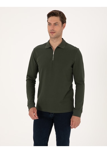 Pierre Cardin Erkek Koyu Yeşil Sweatshirt 50314046-vr079 Koyu Yeşil