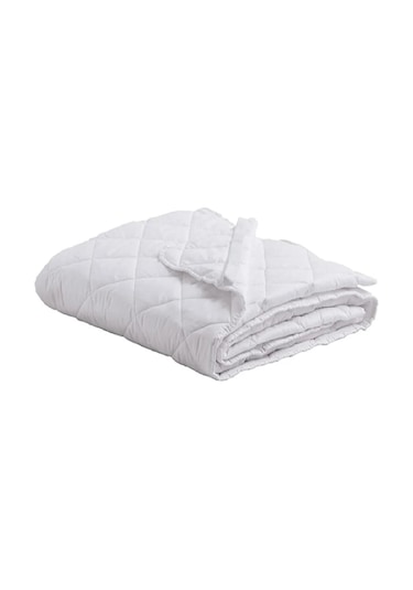 Divanev Kapitoneli Sıvı Geçirmez Alez 90x190 Cm Tek Kişilik Köşe Lastikli Beyaz