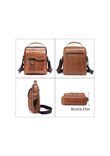 Erkekler İçin Çapraz Askılı Çanta Üst Düzey Erkek Omuz Çantası Retro İş Sırt Çantası Erkek Çantası Günlük Omuz Çantası Siyah