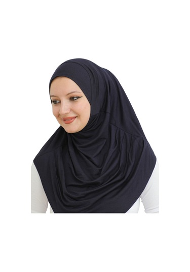 Hazır Giyim Türban Yumuşak Başörtü Şal - Lacivert Lacivert