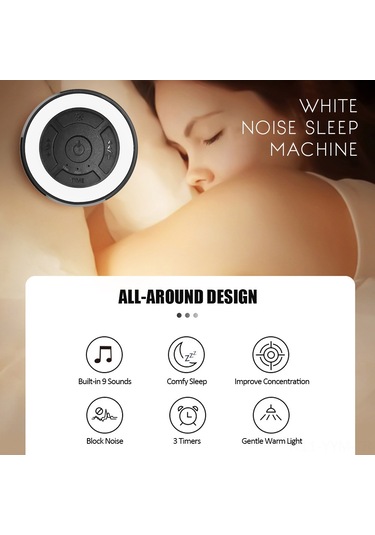 Geeksen Bebekler İçin 9 Doğal Sesli Beyaz Gürültü Makinesi, Taşınabilir Gece Lambalı Uyku Yardımcısı Diğer