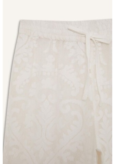 Defacto Dantelli Esnek Belli Beyaz Plaj Pantolonu-fall İn Love D9767ax25smwt16 Beyaz