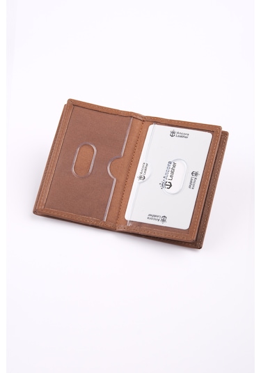Ancora Leather Hakiki Deri Minimal Kartlık-26206 Taba