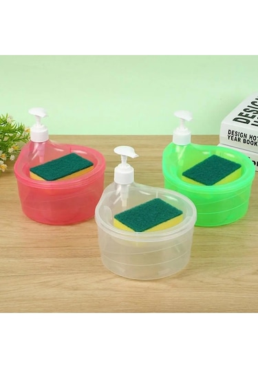 Yeşil-otomatik Deterjan Dispenseri Basın Tipi Bulaşık Sabunu Dispenseri Sabun Pompası Dispenseri Tezgah Organizatör Mutfak Lavabo İçin