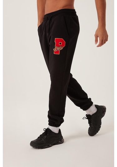 Polo State Erkek Jogger 3 İplik Eşofman Altı Siyah