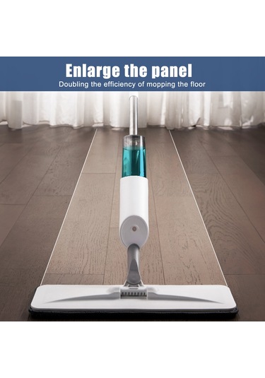 Geeroyoo 360 Derece Dönebilen Mikrofiber Yer Temizleme Süpürgesi - 270ml Şişeli, 2 Yıkanabilir Pedli, Parke Ve Fayans İçin