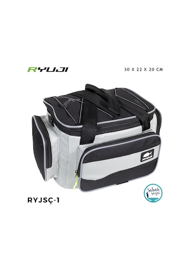 Ryuji Ryjsç-1 Spin Balıkçı Çantası 30x22x20cm Gri-siyah