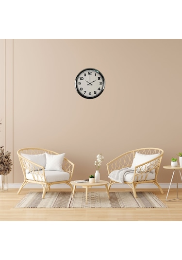 River World Duvar Saati Metal 40 Cm'lik Prime Krom Çok Renkli
