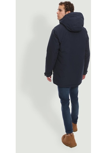 Jack & Jones Fonksiyonel Cepli Kapüsonlu Parka- Champ 12236015 Navy Blazer Siyah