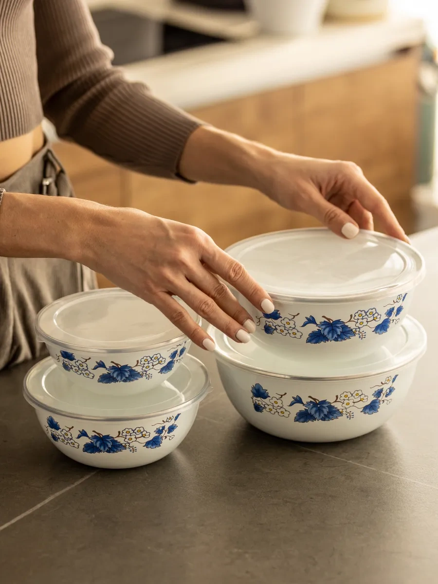 Supretto 4'lü Yemek Saklama Kabı Seti 336342344 Beyaz