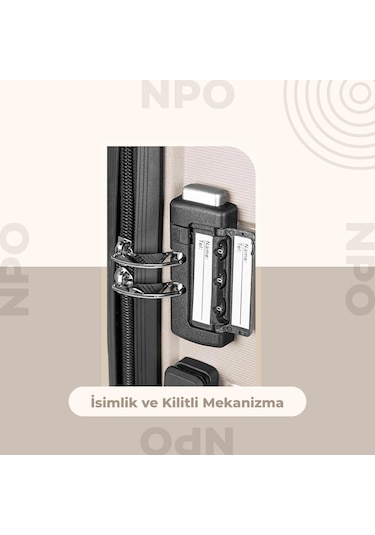 Npo Diamond Pp Polipropilen Küçük Kabin Boy Kırılmaz Valiz - Kemik