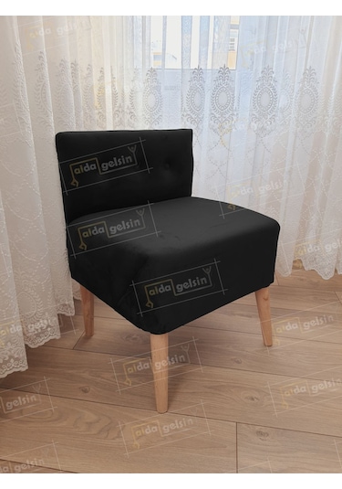 Ultra Lüks Ahşap Ayak Alda Lokum Puf Kahve