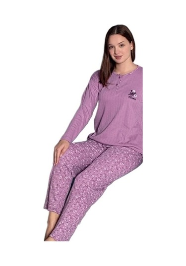 Mina Collection Kadın Pijama Takımı Uzun Kollu Yumuşak Dokulu E Lla