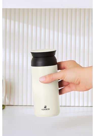 Karaca Rainbow Paslanmaz Çelik Termos 350 ML Krem