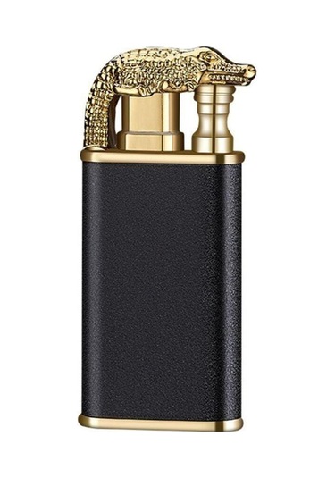 Hızıroğulları Yaratıcılık Buzlu Timsah Model Çakmak Çift Alev Çakmak