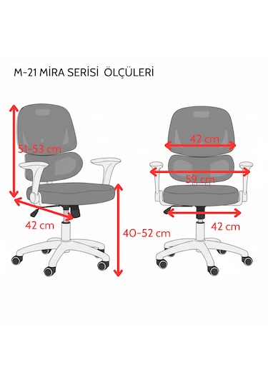 Drift Mira Çocuk Çalışma Sandalyesi Pembe