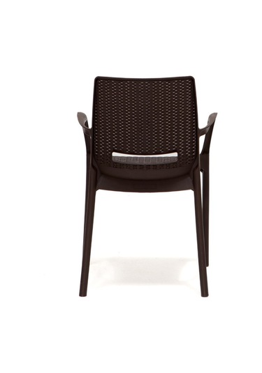 2 Adet Rattan Lüx Kahve Sandalye / Balkon-Bahçe-Teras Kahverengi