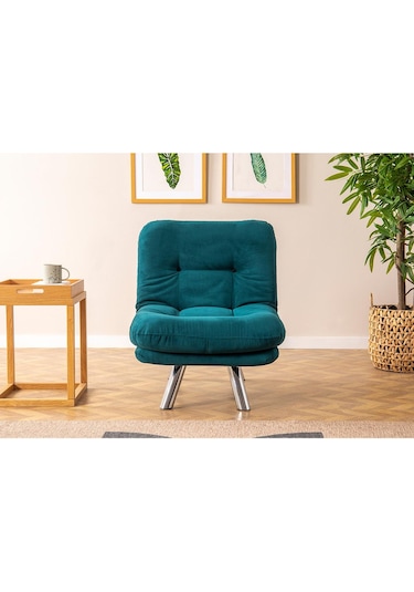 Pafu Hippo Yataklı Tekli Koltuk - Petrol Petrol