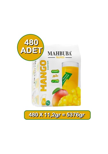 Mahbuba Mango Aromalı Soğuk Toz İçecek 480x11.2gr 11.2 G