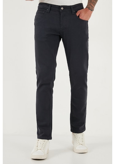 Buratti Pamuklu Regular Fit Normal Bel Boru Paça Jeans Erkek Kot Pantolon 2211C40Parma Antrasit