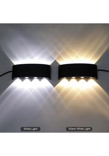 Modern Led Tavan Lambası Su Geçirmez Alüminyum Duvar Aplik Yıkayıcı Işık İç Mekan Dış Mekan Koridor Koridor Koridor 8w Siyah Çok Renkli