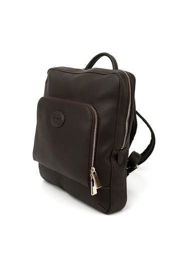 Gönderir Kahverengi Hakiki Deri El Ve Sırt Çantası Kahverengı