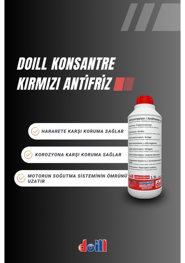 Doill Konsantre - Saf Kırmızı Organik Antifriz - G12 1.5 L