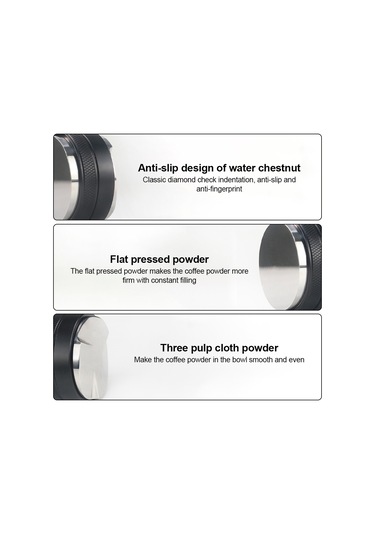 51mm 2'si 1 Arada Kahve Dağıtıcı Ve Sabotaj Paslanmaz Siyah Diğer