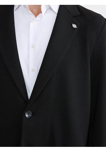 Lc Waikiki Siyah Dar Kalıp Erkek Blazer Ceket
